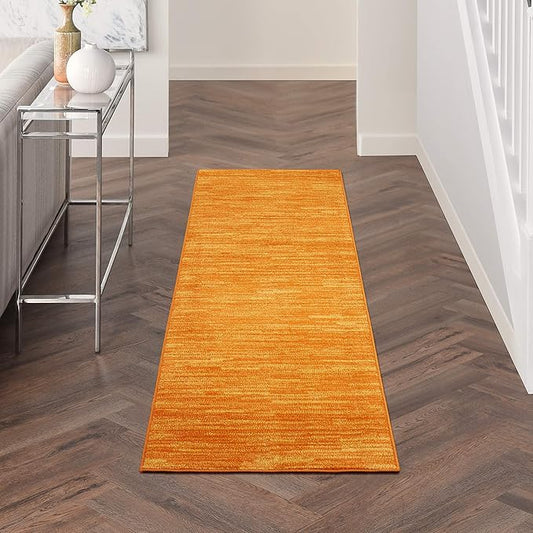 Nourison Essentials Sunburst 2'2" x 16' Area Rug Easy Clean, Non Shedding, Bed Room, Living Room, Dining Room, Kitchen (16' Runner)