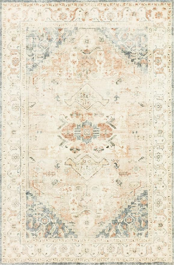 Loloi II Rosette Clay/Ivory 5'-0" x 7'-6" Area Rug