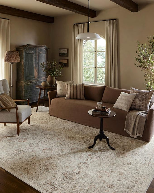 Loloi Amber Lewis Honora Collection HON-03 Beige/Spice 6'-7" x 9'-2" Area Rug