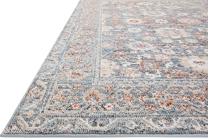 Loloi II Odette Collection ODT-07 Sky/Rust 7'-10" x 10' Area Rug