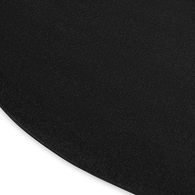 Nourison Essentials 4' x Round Black Fabric Outdoor Area Rug (4' Round)