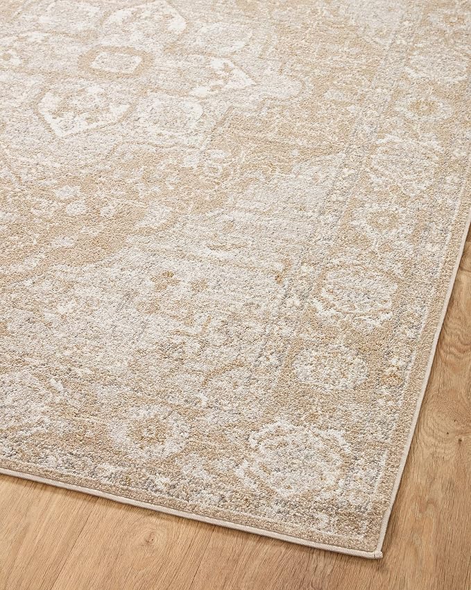 Loloi II Odette Collection ODT-05 Beige/Silver 2'-7" x 10'-0" Runner Rug