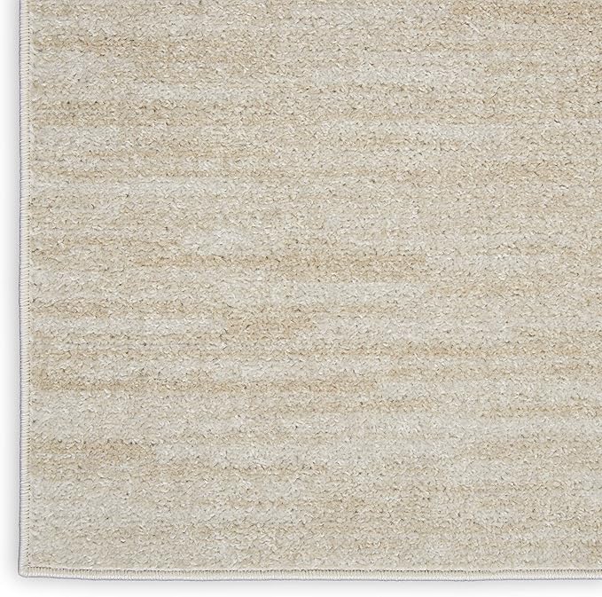 Nourison Essentials Indoor/Outdoor Ivory Beige 6' x 9' Area Rug, Easy Cleaning, Non Shedding, Bed Room, Living Room, Dining Room, Backyard, Deck, Patio (6x9)