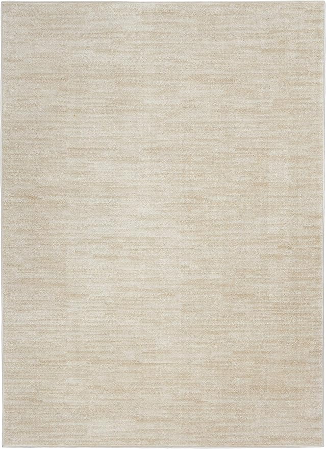 Nourison Essentials 5' x 8' Ivory Beige Fabric Outdoor Area Rug (5' x 8')