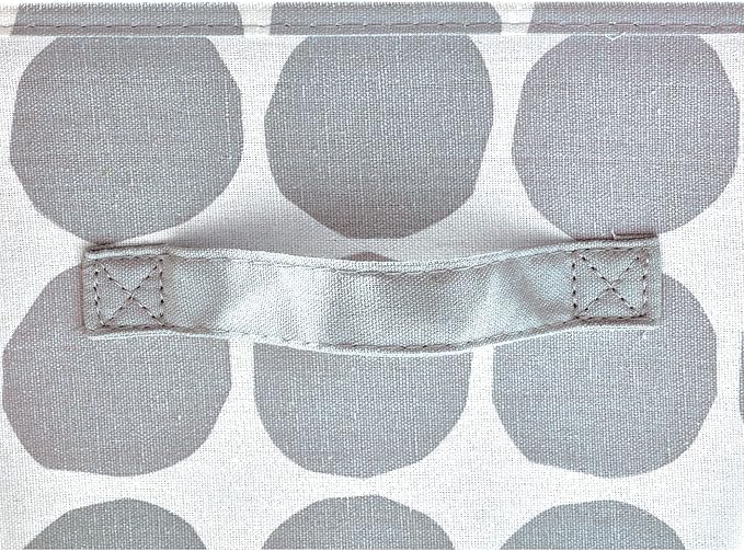 iDesign Dot Fabric Storage Bin, Angled Medium Basket Container with Dual Side Handles for Closet, Bedroom, Toys, Nursery - Gray