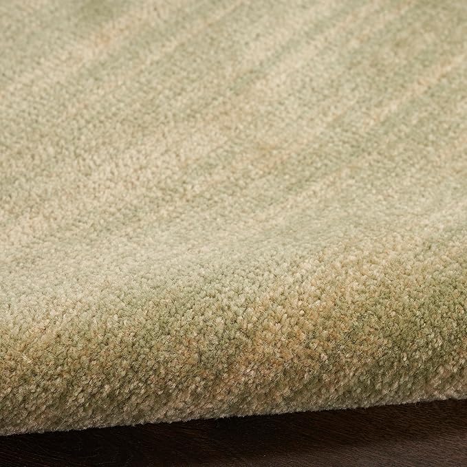 Nourison Essentials Indoor/Outdoor Green 6' x 9' Area Rug, Easy Cleaning, Non Shedding, Bedroom, Living Room, Dining Room, Backyard, Deck, Patio