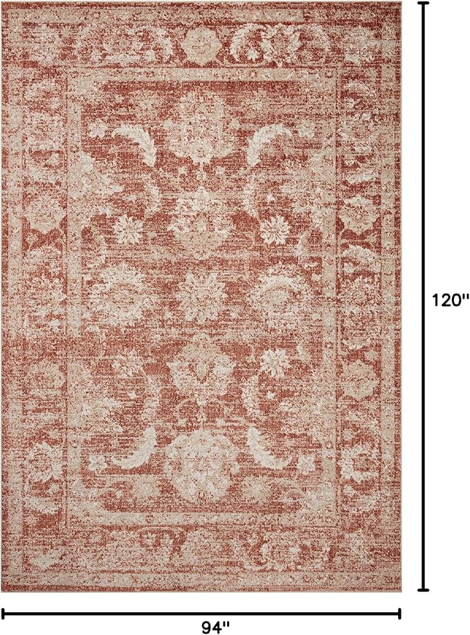 Loloi II Odette Collection ODT-03 Rust/Ivory 7'-10" x 10' Area Rug