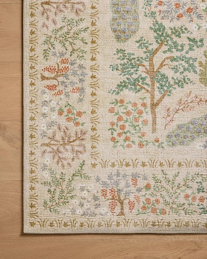 Loloi Rifle Paper Co. Canopy Collection CNP-05 Ivory 2'-6" x 7'-6" Runner Rug