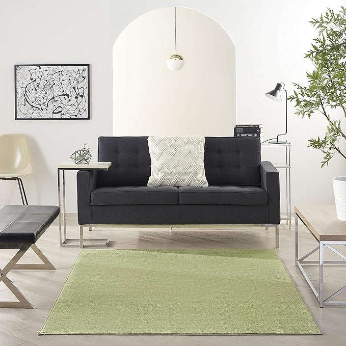Nourison Essentials 4' x 6' Green Fabric Outdoor Area Rug (4' x 6')
