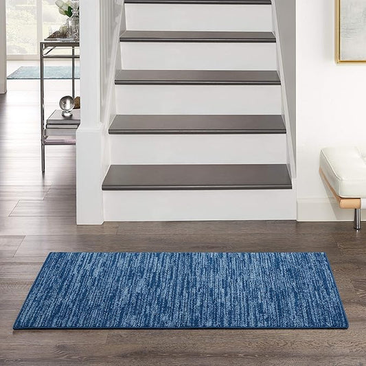 Nourison Essentials 2' x 4' Navy Blue Fabric Outdoor Area Rug (2' x 4')