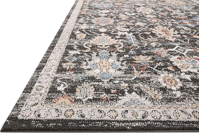 Loloi II Odette Collection ODT-04 Charcoal/Multi 2'-7" x 8'-0" Runner Rug
