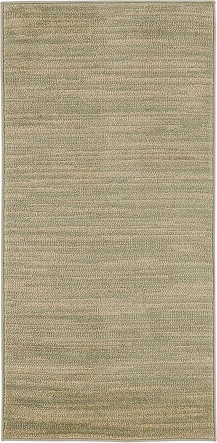 Nourison Essentials Indoor/Outdoor Green Gold 2' x 4' Area Rug, Easy Cleaning, Non Shedding, Bed Room, Living Room, Dining Room, Backyard, Deck, Patio (2x4)