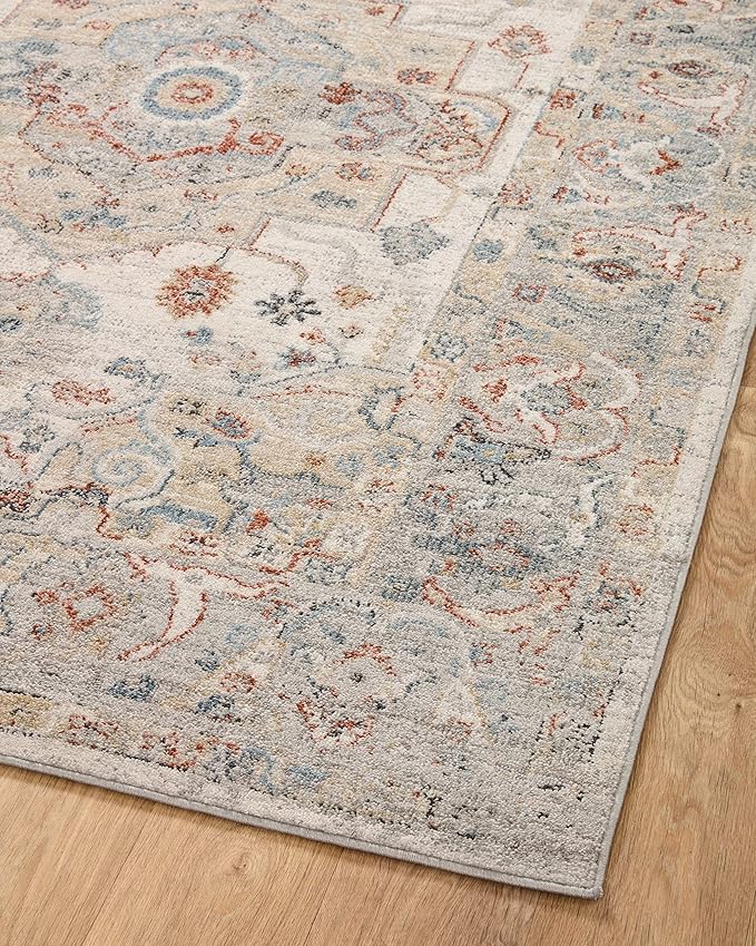 Loloi II Odette Collection ODT-09 Ivory/Multi 6'-7" x 9'-6" Area Rug