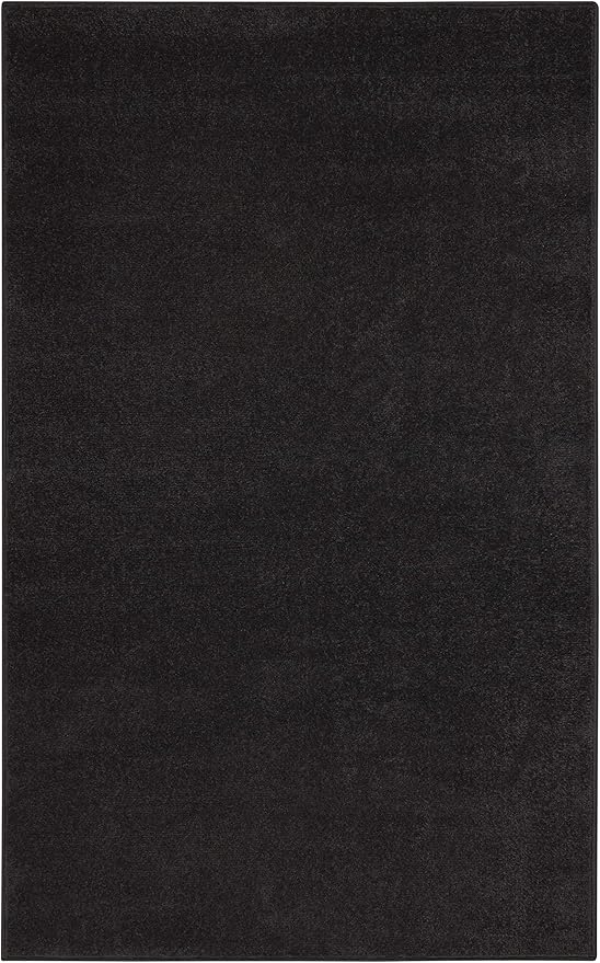 Nourison Essentials 3' x 5' Black Fabric Outdoor Area Rug (3' x 5')