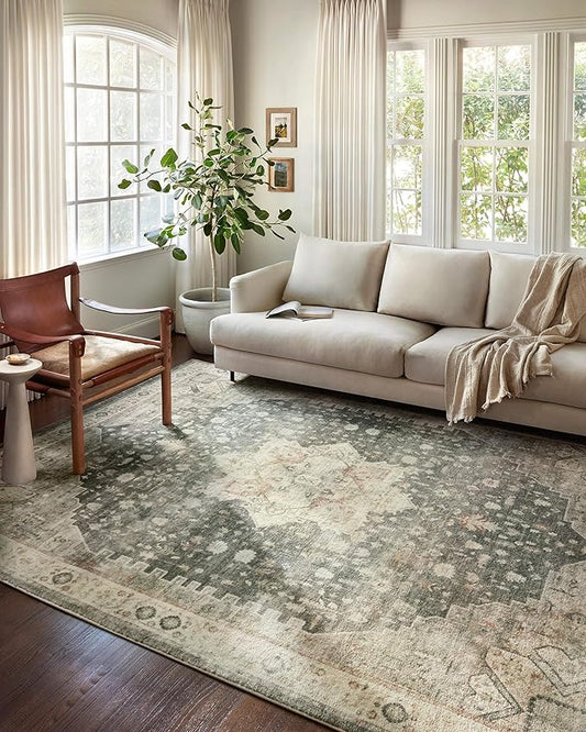 Loloi II Rosette Slate/Ivory 5'-0" x 7'-6" Area Rug