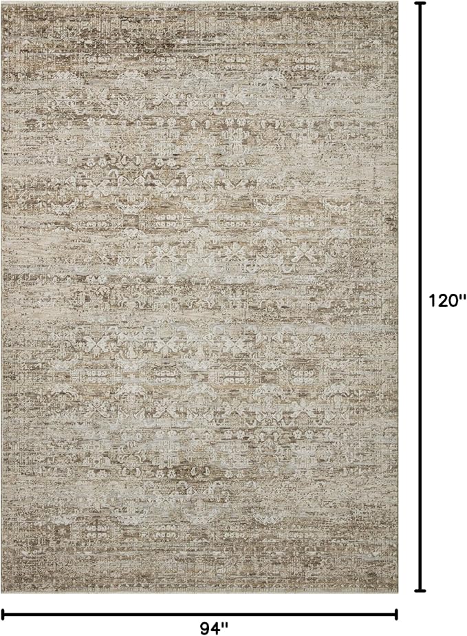 Loloi Amber Lewis Honora Collection HON-04 Bark/Dove 7'-10" x 10' Area Rug