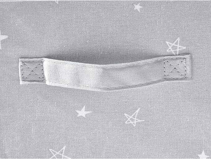 iDesign Star Fabric Storage Bin, Angled Medium Basket Container with Dual Side Handles for Closet, Bedroom, Toys, Nursery - Gray