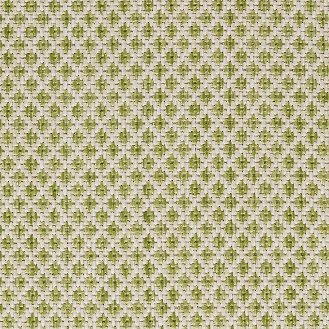 Nourison Courtyard Indoor/Outdoor Ivory Green 8' x 10' Area Rug, Geometric, Easy Cleaning, Non Shedding, Bed Room, Living Room, Dining Room, Deck, Patio, Backyard (8x10)