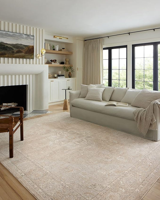 Loloi II Odette Collection ODT-05 Beige/Silver 2'-7" x 12'-0" Runner Rug