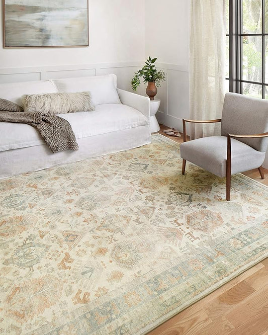 Loloi II Rosette Beige/Multi 3'-3" x 5'-3" Accent Rug