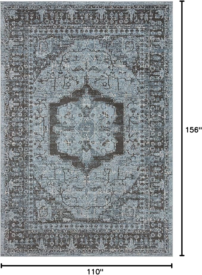 Loloi II Odette Collection ODT-08 Sky/Charcoal 9'-2" x 13' Area Rug