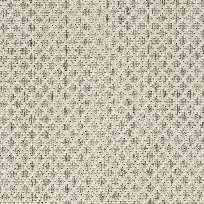 Nourison Courtyard Indoor/Outdoor Ivory Silver 12' x 15' Area Rug, Easy Cleaning, Non Shedding, Bed Room, Living Room, Dining Room, Backyard, Deck, Patio (12x15)