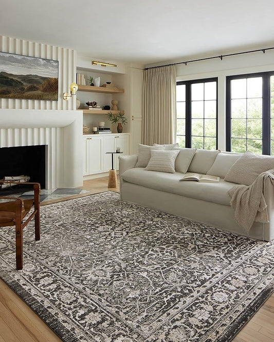 Loloi II Odette Collection ODT-01 Charcoal/Silver 9'-2" x 13' Area Rug