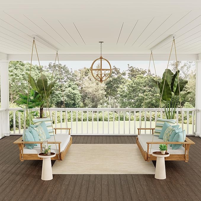 Nourison Essentials Indoor/Outdoor Ivory Gold 7' x 10' Area Rug, Easy Cleaning, Non Shedding, Bed Room, Living Room, Dining Room, Backyard, Deck, Patio (7x10)