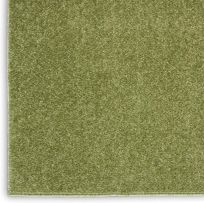 Nourison Essentials Indoor/Outdoor Green 10' x 14' Area Rug, Easy Cleaning, Non Shedding, Bed Room, Living Room, Dining Room, Backyard, Deck, Patio (10x14)