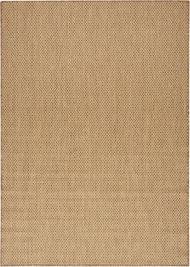 Nourison Courtyard Jute 8' x 10' Area Rug - Easy Clean, Non Shedding, Bed Room, Living Room, Dining Room, Kitchen (8' x 10')