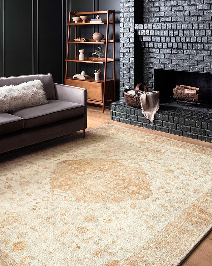Loloi II Rosette Ivory/Terracotta 2'-6" x 7'-6" Runner Rug