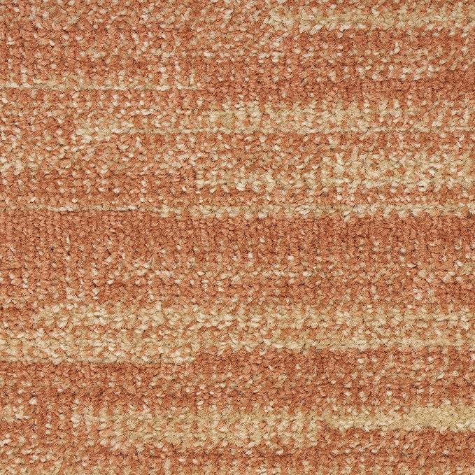 Nourison Essentials Indoor/Outdoor Rust 2'2" x 10' Area Rug, Easy Cleaning, Non Shedding, Bed Room, Living Room, Dining Room, Backyard, Deck, Patio (2x10)