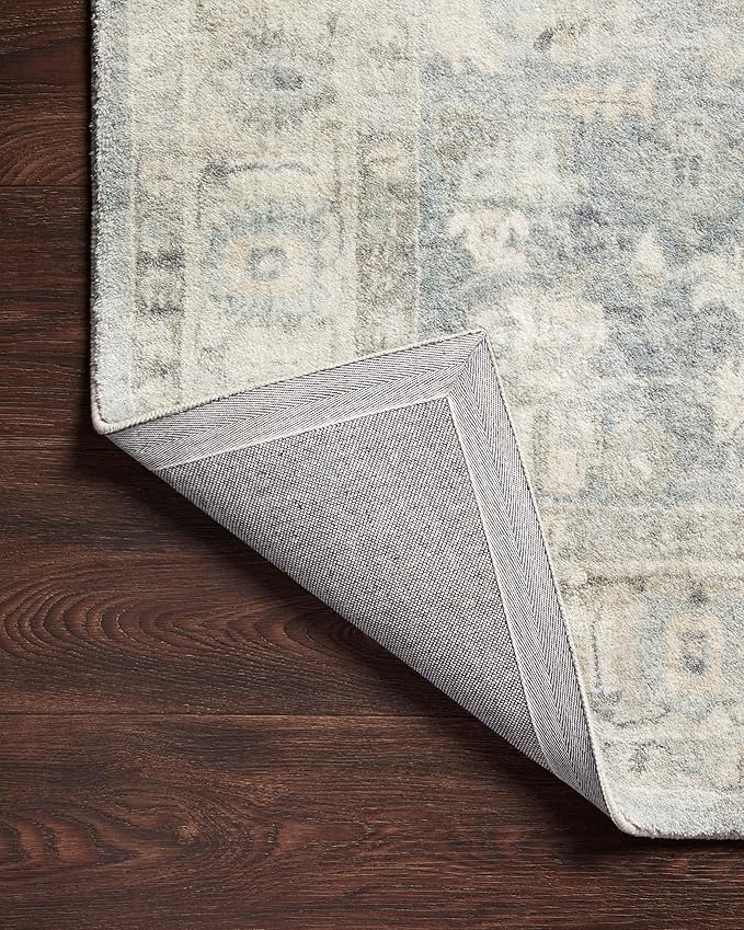 Loloi II Rosette Denim/Fog 2'-6" x 9'-9" Runner Rug