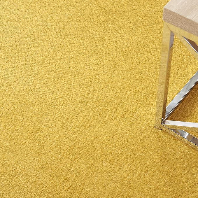 Nourison Essentials Indoor/Outdoor Yellow 5' x 7' Area Rug, Easy Cleaning, Non Shedding, Bed Room, Living Room, Dining Room, Backyard, Deck, Patio (5x7)