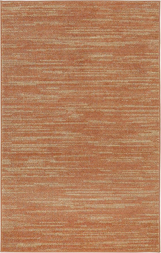 Nourison Essentials Indoor/Outdoor Rust 3' x 5' Area Rug, Easy Cleaning, Non Shedding, Bed Room, Living Room, Dining Room, Backyard, Deck, Patio (3x5)
