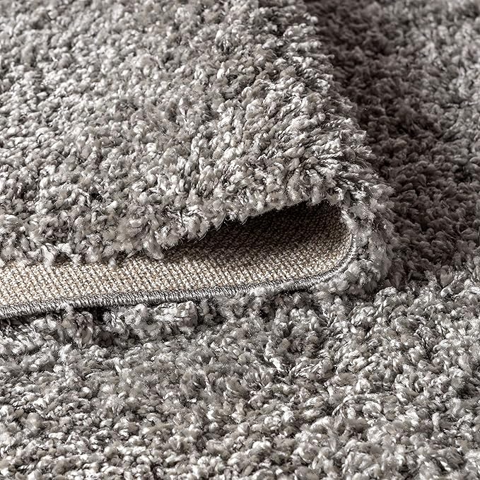 JONATHAN Y MCR100E-8 Mercer Shag Plush Tassel Indoor Area-Rug Bohemian Modern Contemporary Solid Easy-Cleaning Bedroom Kitchen Living Room, 8 X 10, Grey with Tassel