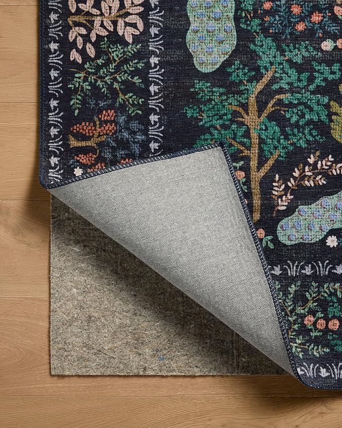Loloi Rifle Paper Co. Canopy Collection CNP-05 Charcoal 5'-0" x 7'-6" Area Rug
