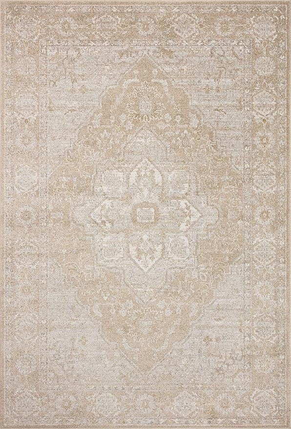 Loloi II Odette Collection ODT-05 Beige/Silver 7'-10" x 10' Area Rug