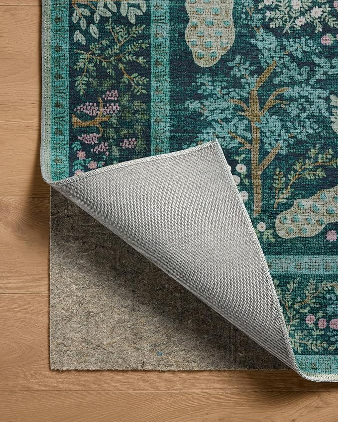 Loloi Rifle Paper Co. Canopy Collection CNP-05 Teal 5'-0" x 7'-6" Area Rug