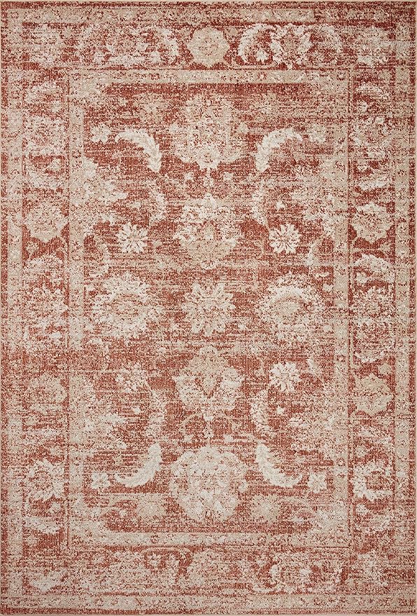 Loloi II Odette Collection ODT-03 Rust/Ivory 7'-10" x 10' Area Rug