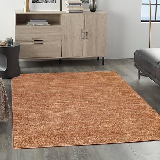 Nourison Essentials 5' x 7' Rust Fabric Area Rug