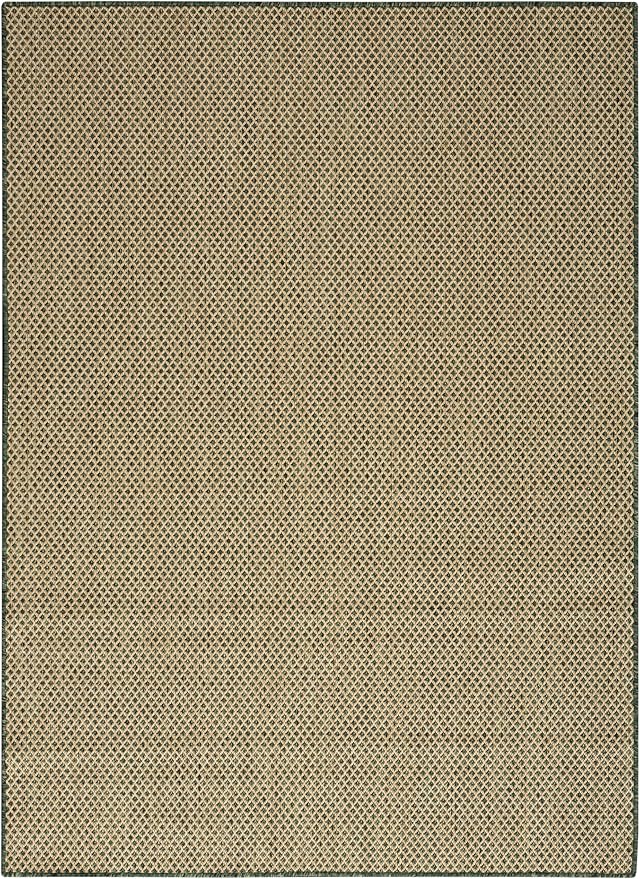 Nourison Courtyard Green 6' x 9' Area Rug - Easy Clean, Non Shedding, Bed Room, Living Room, Dining Room, Kitchen (6' x 9')
