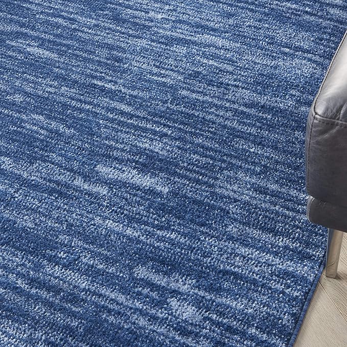 Nourison Essentials 4' x 6' Navy Blue Fabric Outdoor Area Rug (4' x 6')