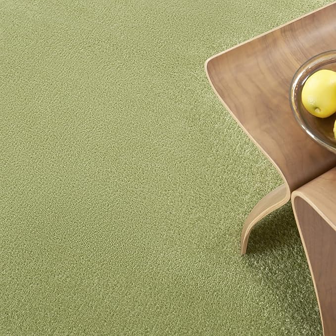 Nourison Essentials Indoor/Outdoor Green 7' x Square Area Rug, Easy Cleaning, Non Shedding, Bed Room, Living Room, Dining Room, Backyard, Deck, Patio (7 Square)