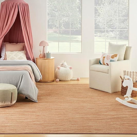 Nourison Essentials Indoor/Outdoor Rust 10' x 14' Area Rug, Easy Cleaning, Non Shedding, Bed Room, Living Room, Dining Room, Backyard, Deck, Patio (10x14)