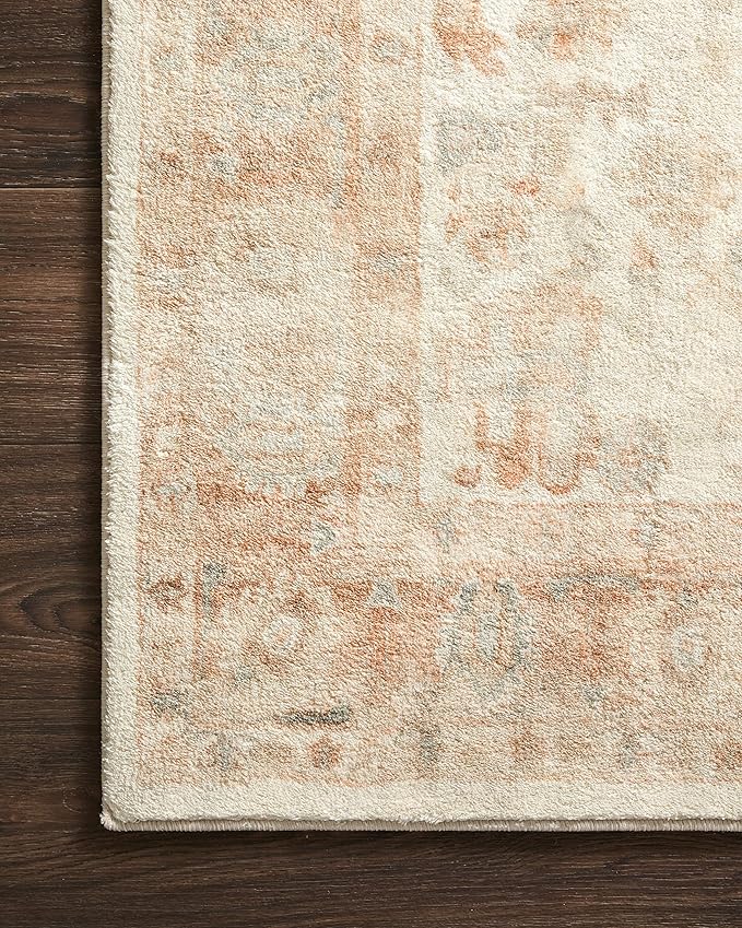 Loloi II Rosette Ivory/Terracotta 2'-6" x 7'-6" Runner Rug