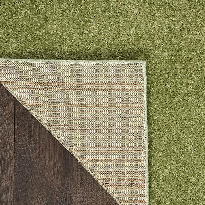 Nourison Essentials Indoor/Outdoor Green 10' x 14' Area Rug, Easy Cleaning, Non Shedding, Bed Room, Living Room, Dining Room, Backyard, Deck, Patio (10x14)