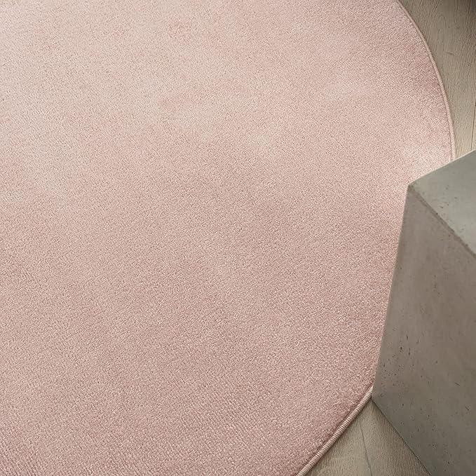 Nourison Essentials 6' x Round Pink Fabric Outdoor Area Rug (6' Round)