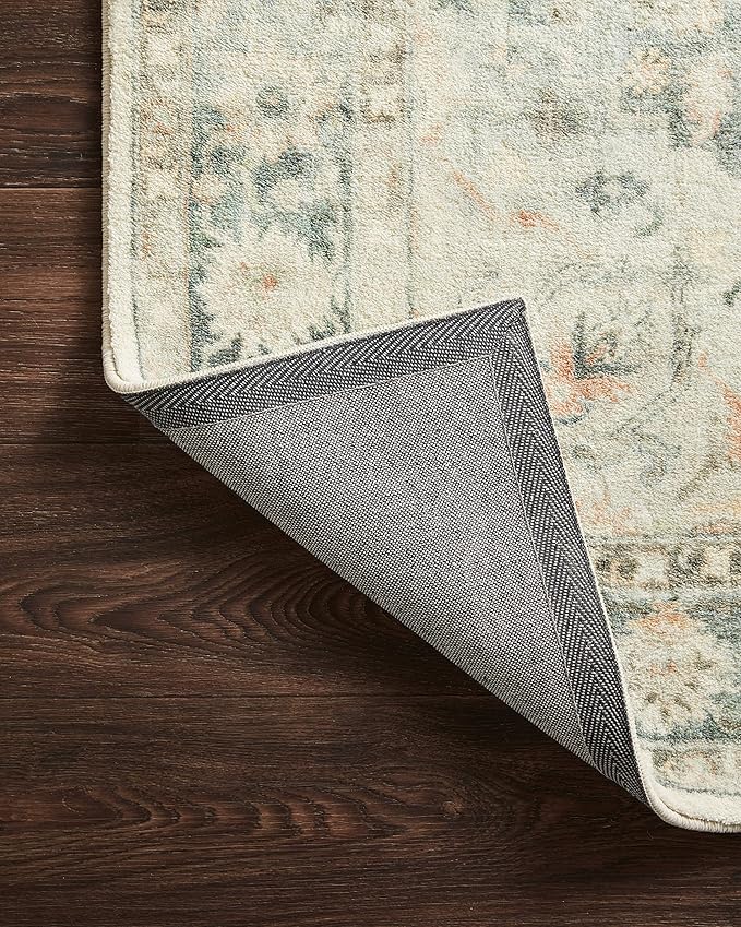 Loloi II Rosette Teal/Ivory 3'-3" x 5'-3" Accent Rug
