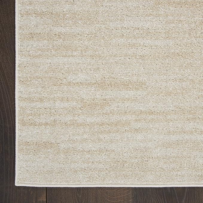 Nourison Essentials Indoor/Outdoor Ivory Beige 2'2" x 20 Area Rug, Easy Cleaning, Non Shedding, Bed Room, Living Room, Dining Room, Backyard, Deck, Patio (2x20)